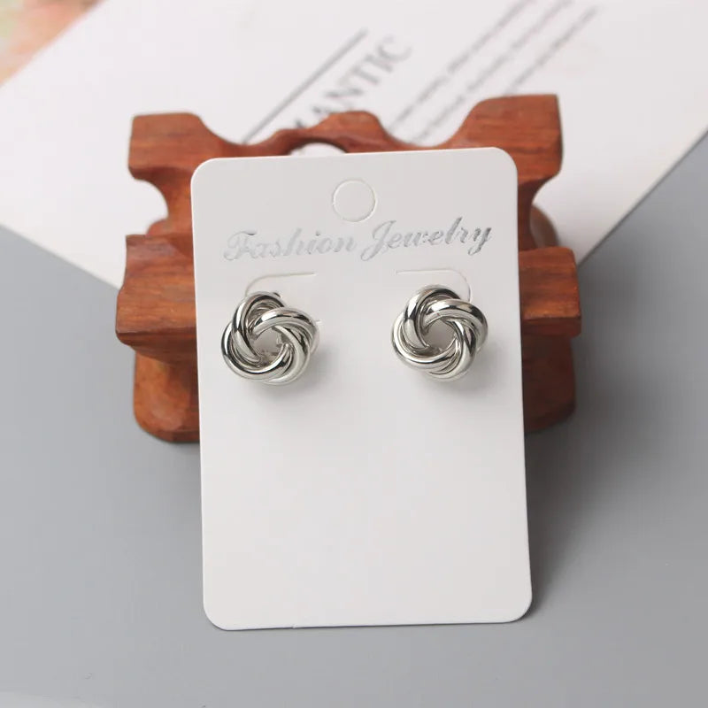 Tiny Metal Stud Earrings