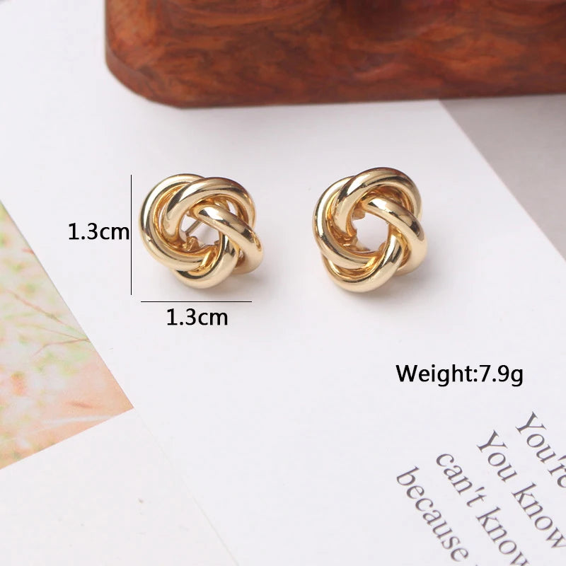 Tiny Metal Stud Earrings