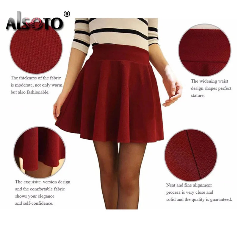 Skirt Elastic Faldas Ladies