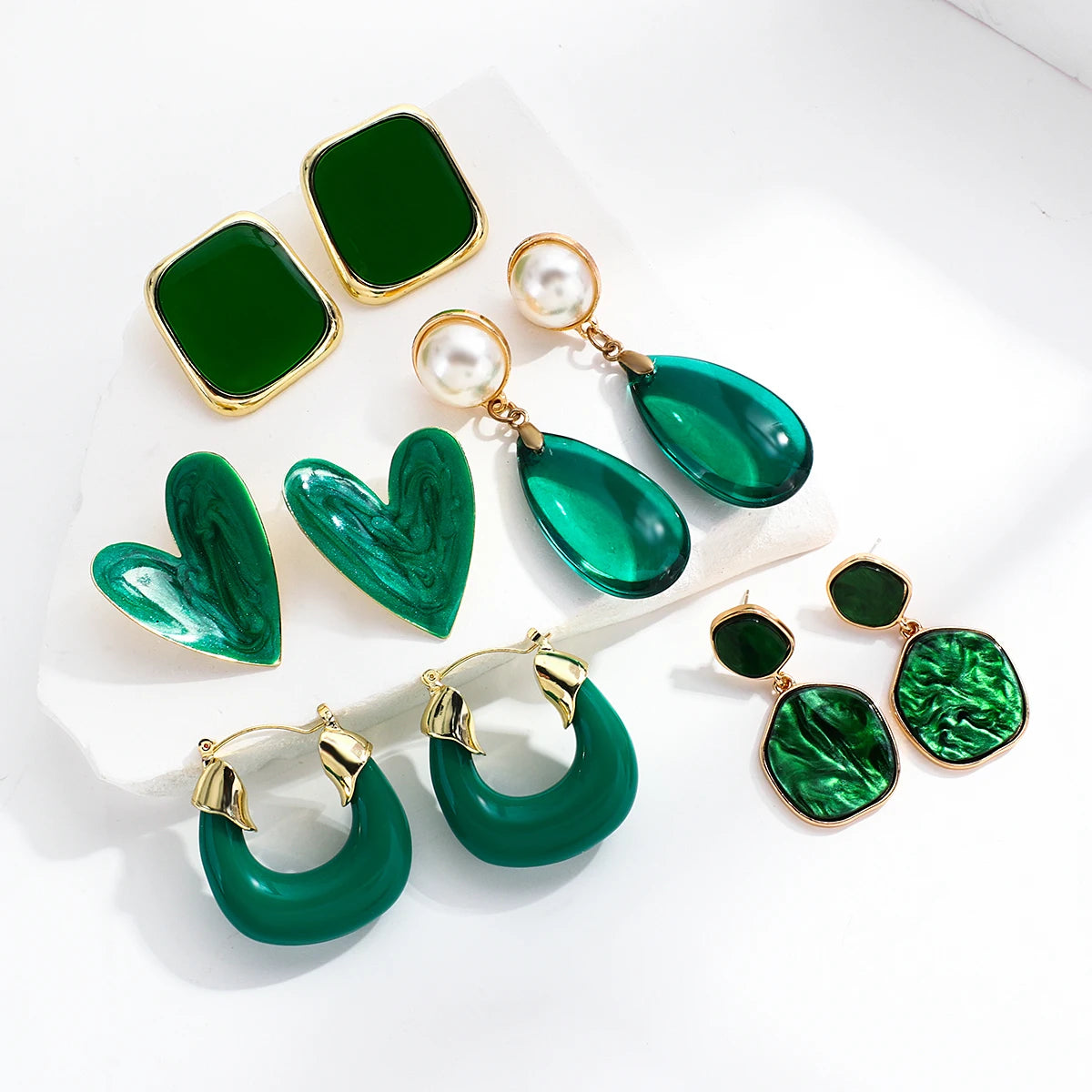 Korean Green earings