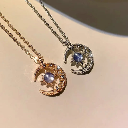 Star Moon Pendant Necklaces