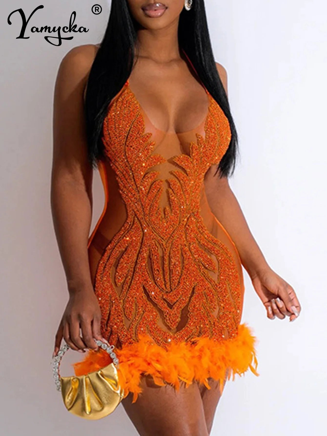 Orange dress 4444