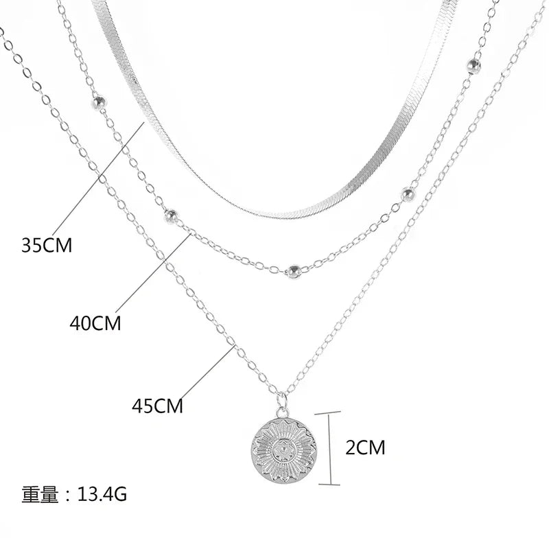 Three-Layer Round Necklace SISIGLAM